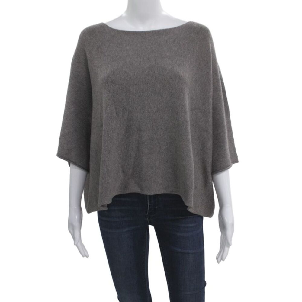 Charli Womens Gray Boat Neck Pullover Sweater 3/4 Sleeve Size One Size